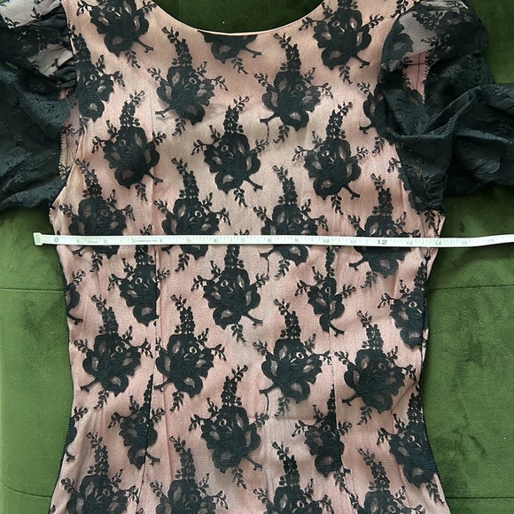 VINTAGE MIDI DRESS BLACK & PINK - Picture 9 of 12